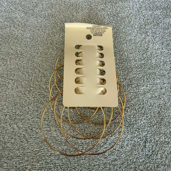 Crystal Collection Gold-Tone Hoop Earrings Set (Multi-Pair) for fashion only - Picture 4 of 7